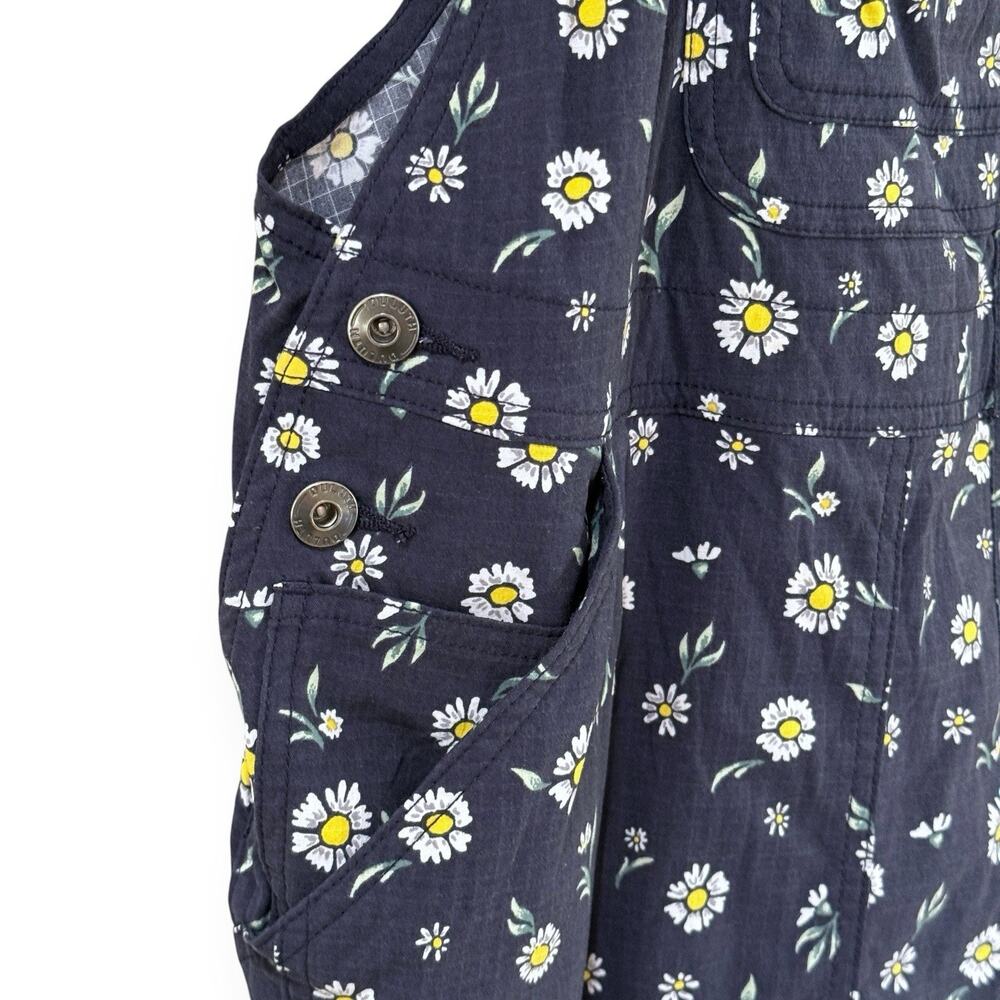 Duluth Trading Overalls Womens XXL Blue Daisy Heirloom Garden Floral Shortalls - Picture 4 of 12